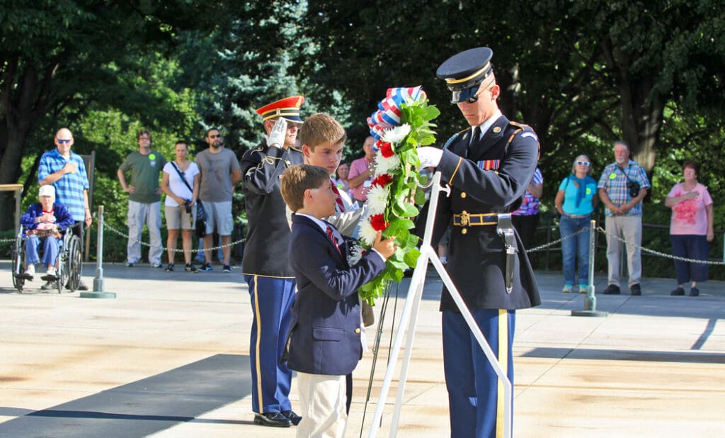 wreath laying ceremony tomb of unknown soldier