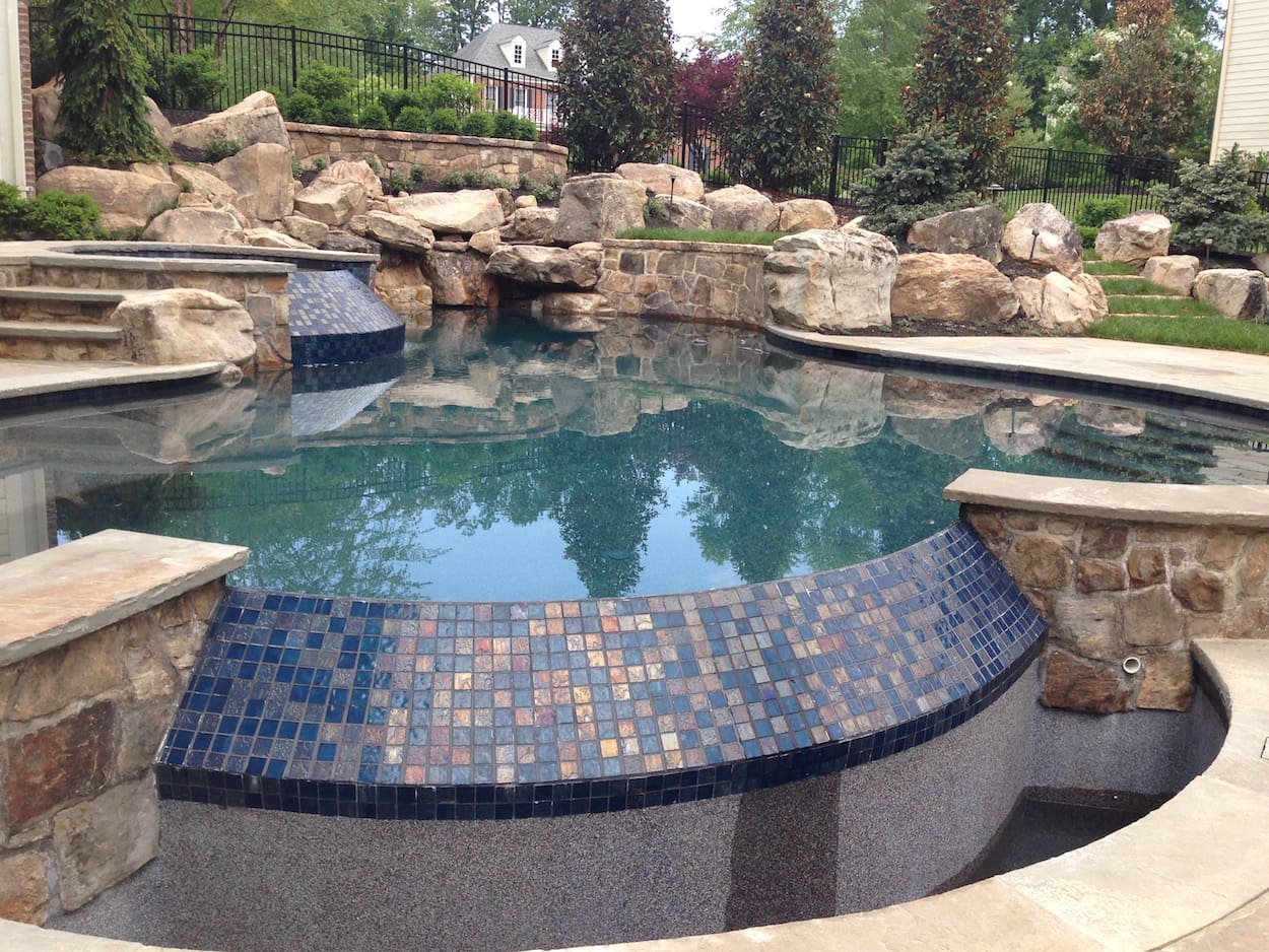 negative edged spa & swimming pool