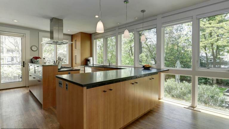 cleveland park kitchen windows frame landscaped yard