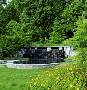 bluestone waterwall & pond border