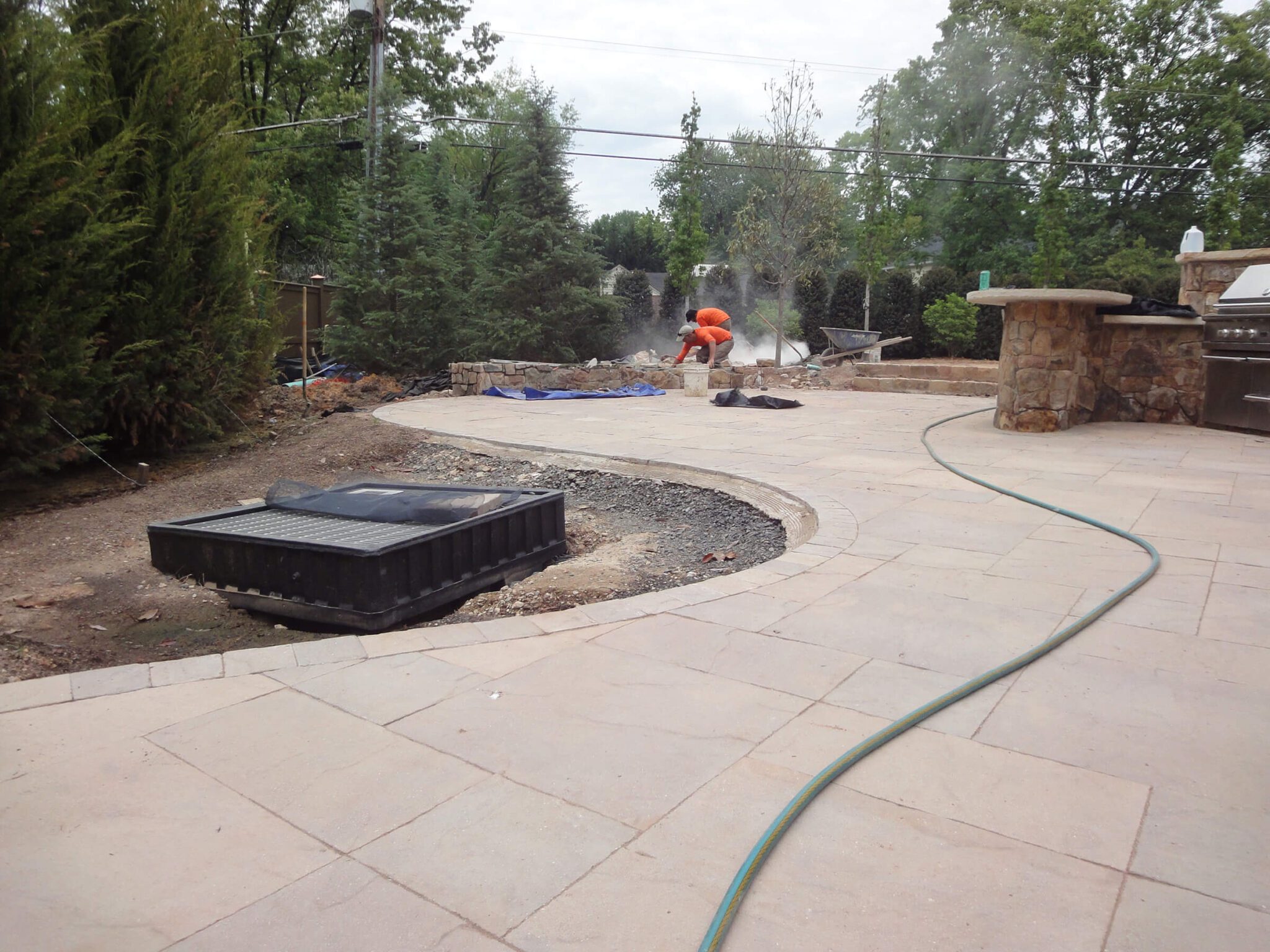 backyard patio construction