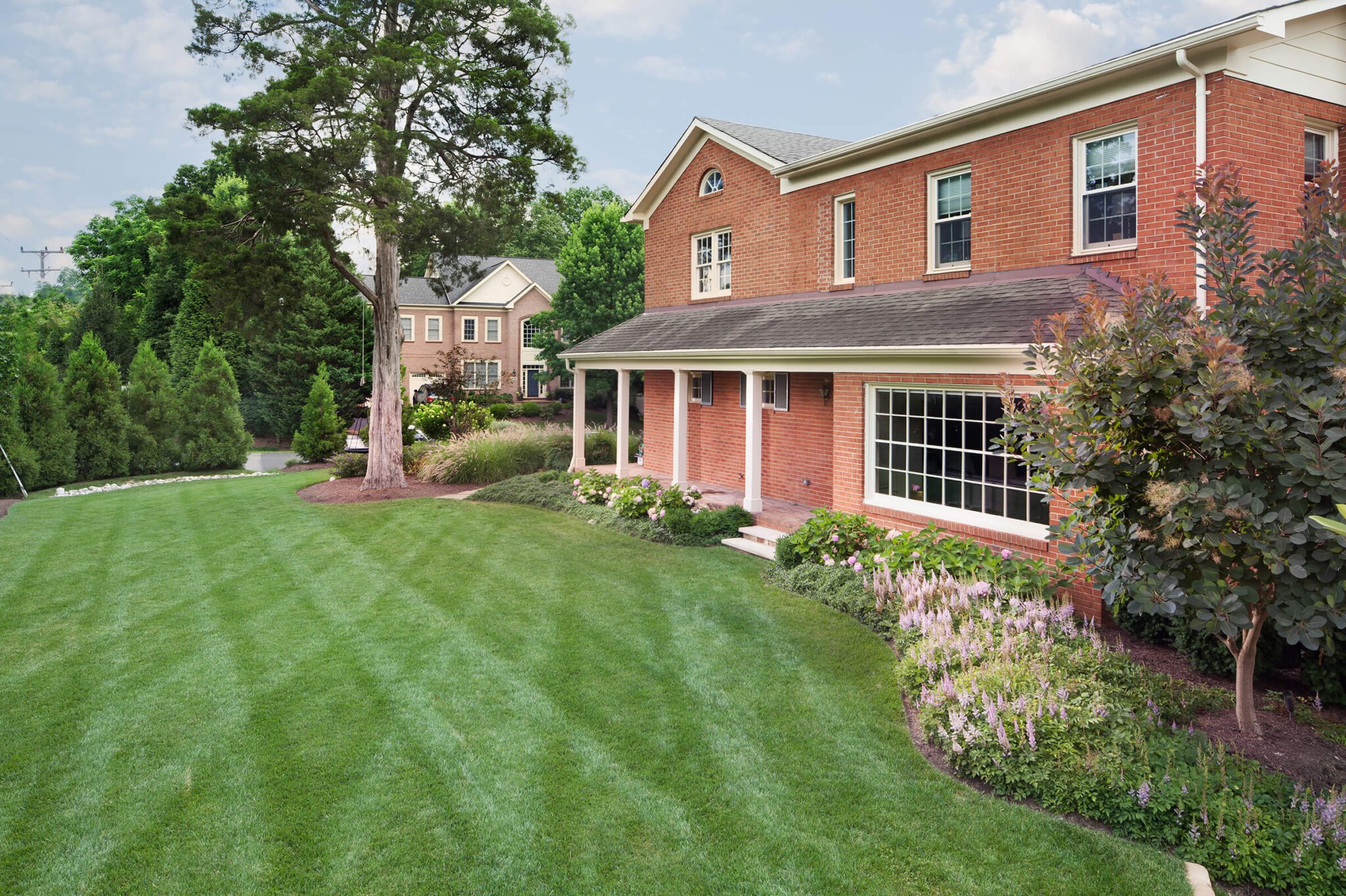 McLean side yard after landscape renovation by Surrounds
