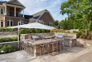 deluxe outdoor kitchen near pool deck-Great Falls VA