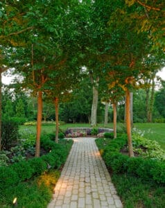 cobblestone garden walkway