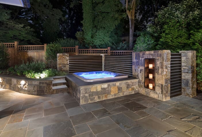 backyard spa patio in Bethesda