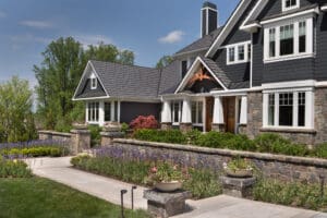 front entry landscape and hardscaping