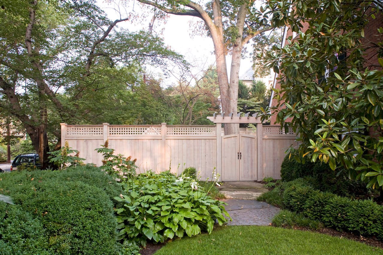 garden gate & privacy fence in Chevy Chase