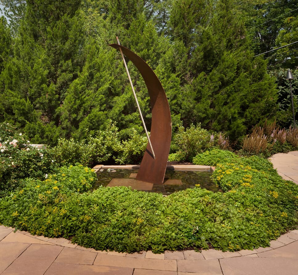 fountain sculpture of Corten steel