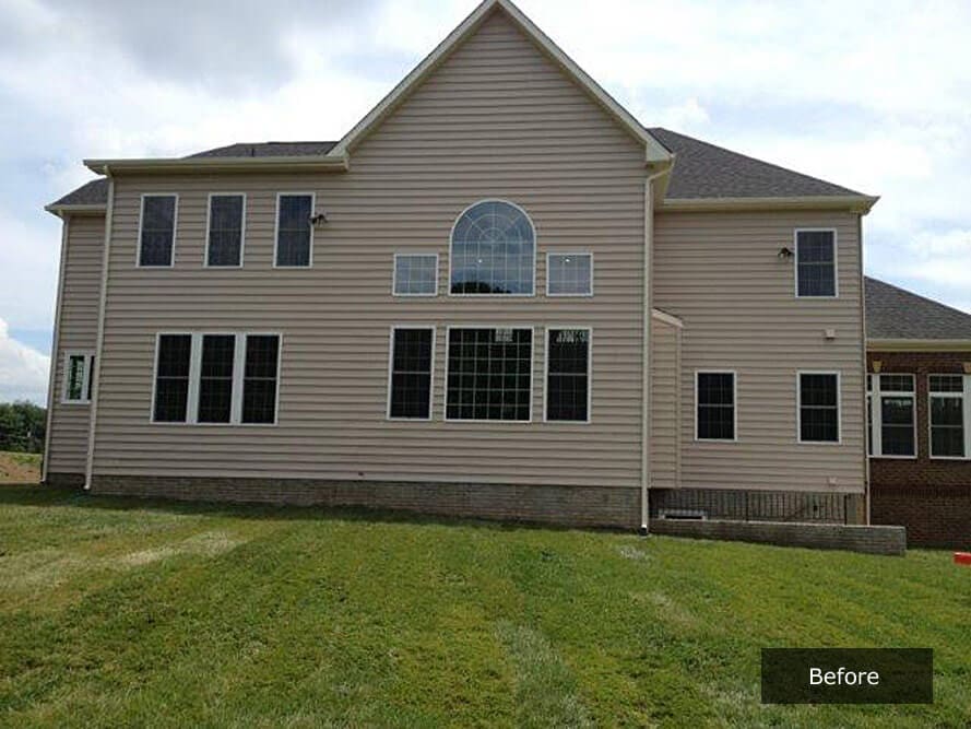 backyard before landscaping