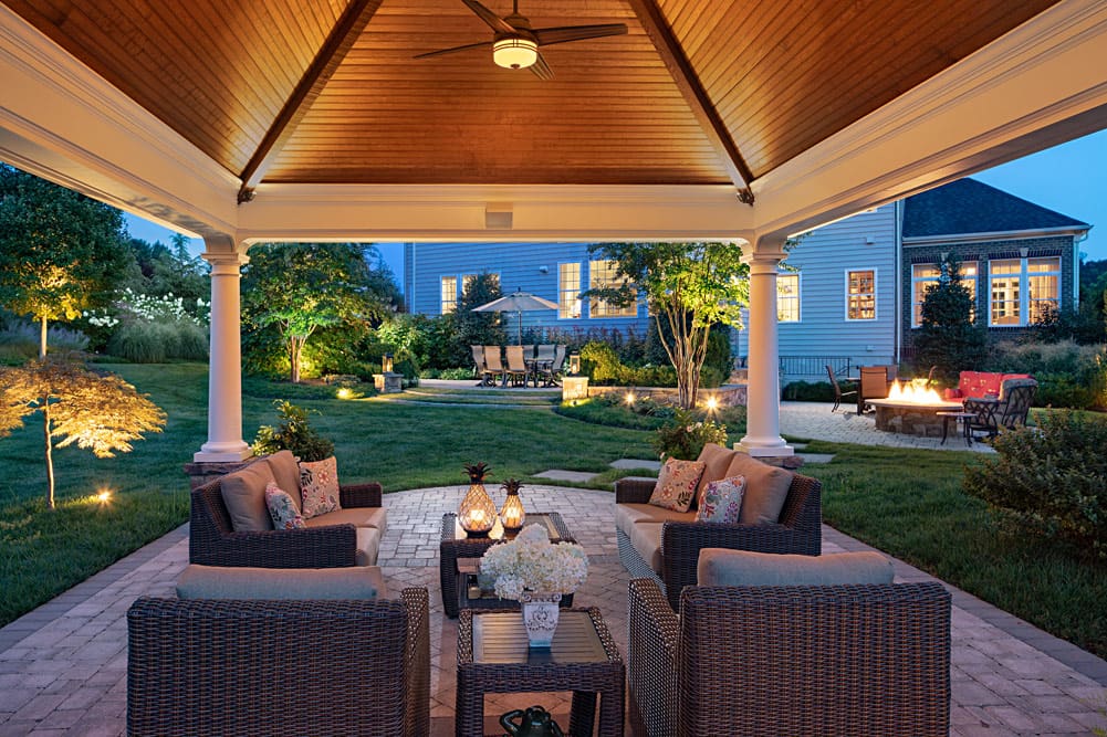 outdoor living room pavilion