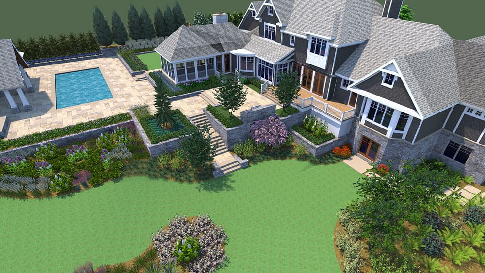 rear yard split level grading plan