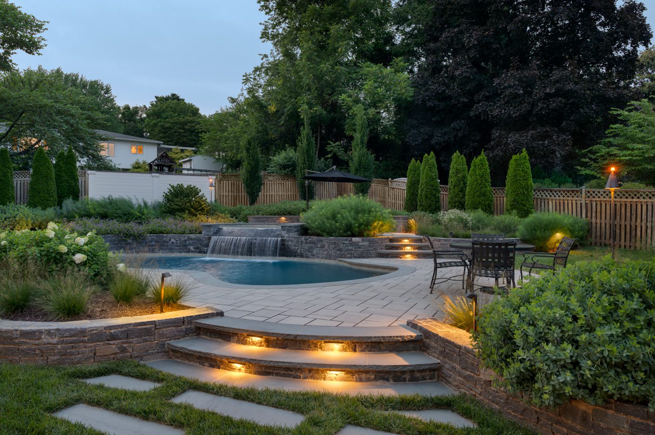 completed pool construction project Arlington VA
