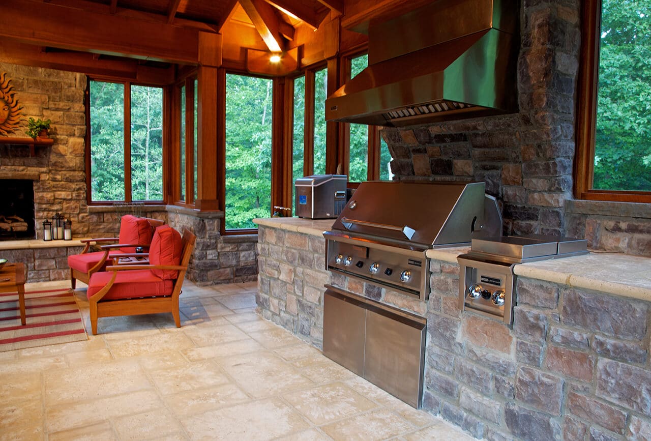 outdoor kitchen porch