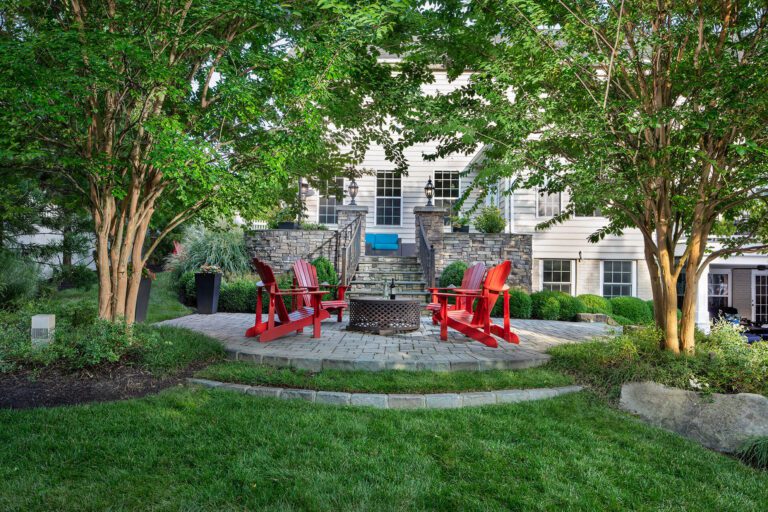 a patio and garden benefits from meticulous landscape services