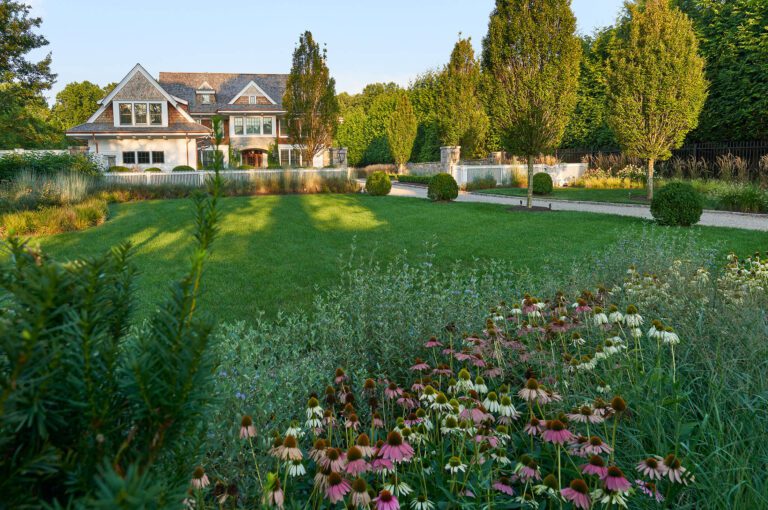 privacy landscaping layers in front yard