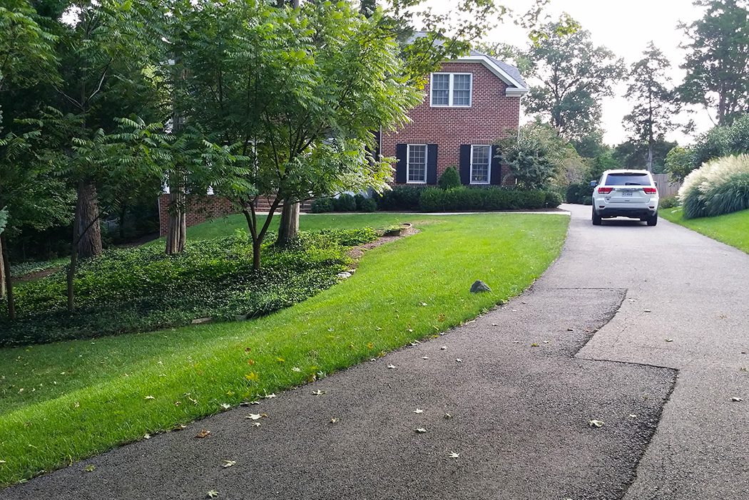 driveway BEFORE renovation