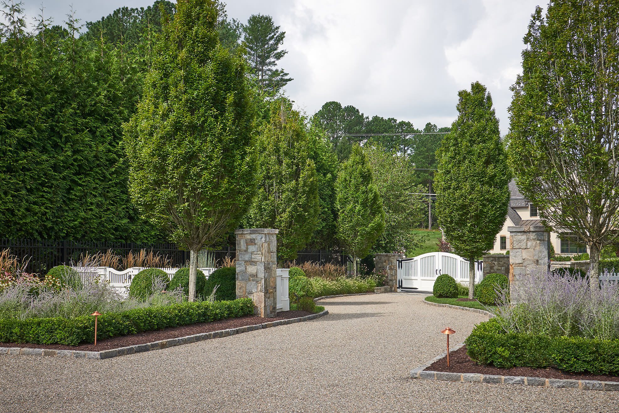 front of house landscape layering