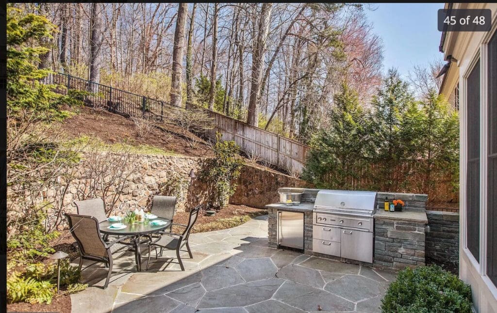 outdoor kitchen new steep hillside