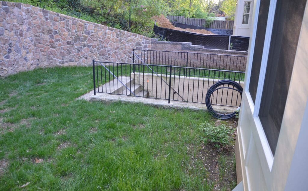 backyard BEFORE landscaping