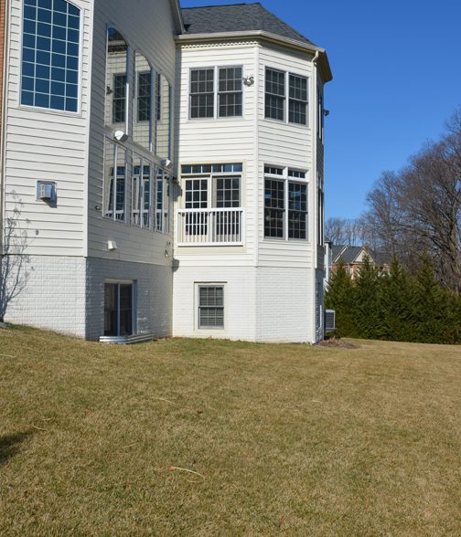 backyard BEFORE landscaping is a blank slate