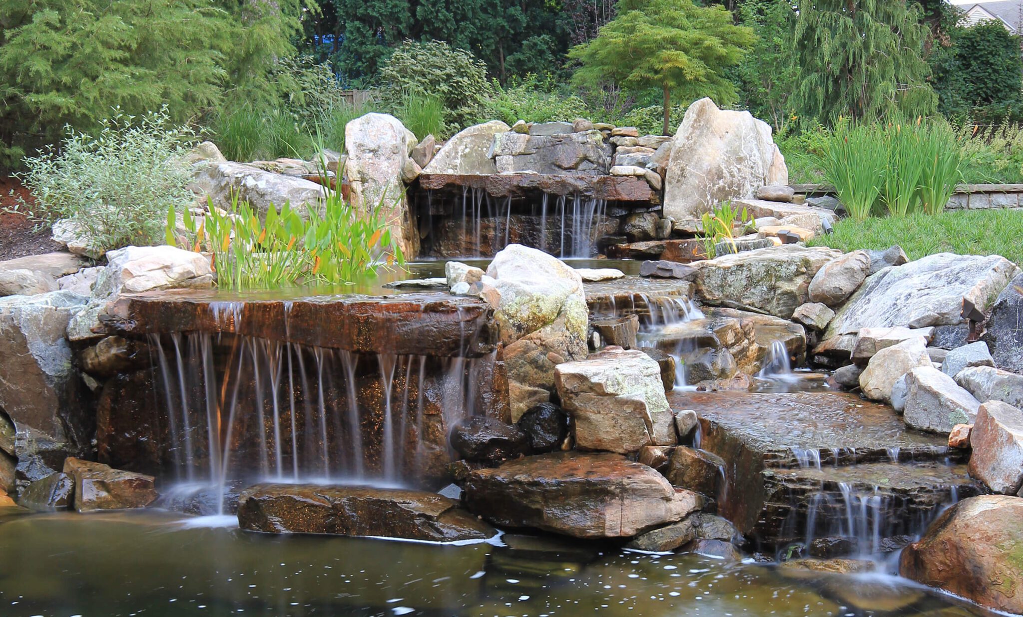 waterfall with multiple cascades