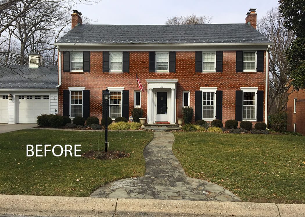 mclean va front walkway BEFORE redesign