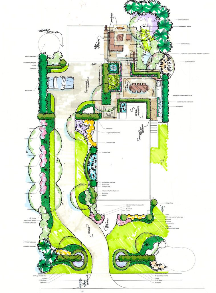 site plan concept for Herndon VA landscape design