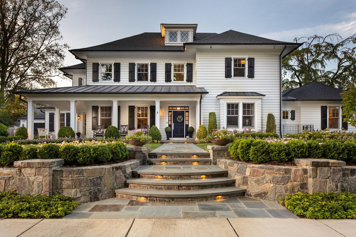 Chevy Chase front yard AFTER landscape renovation