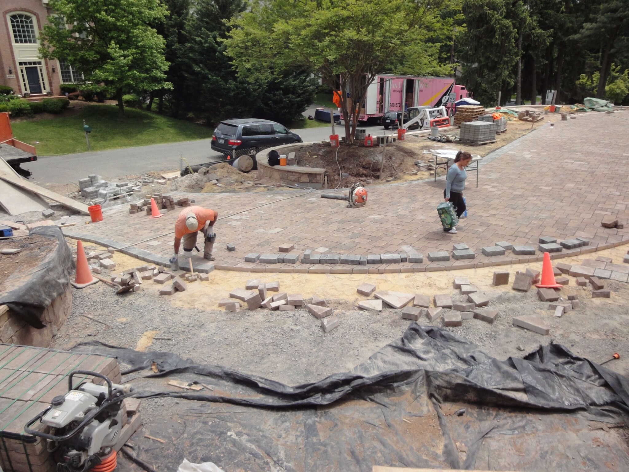 McLean VA front yard landscape construction