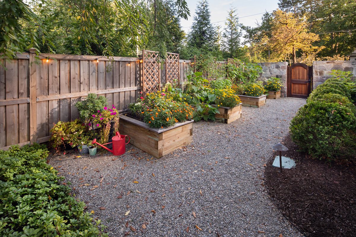 kitchen garden raised beds for edibles