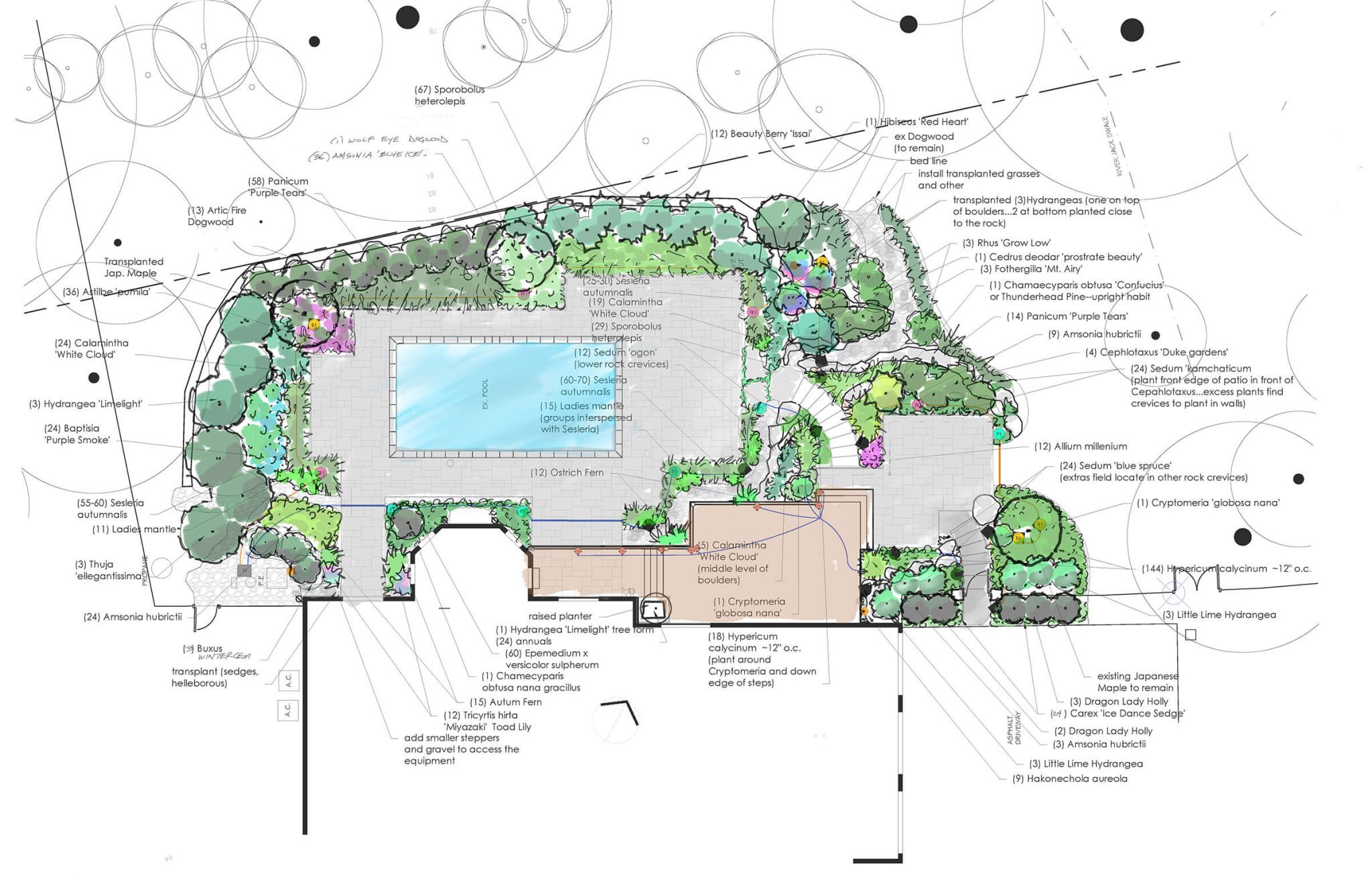 site plan for potomac poolscape